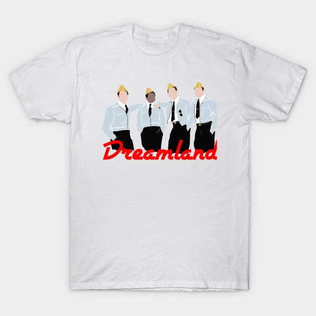 Hollywood dreamland golden tip gas station boys T-Shirt by PG Illustration